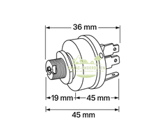 Contactslot Westwood 2703 – 12V, 6 aansluitingen, 3 standen, onderdeel