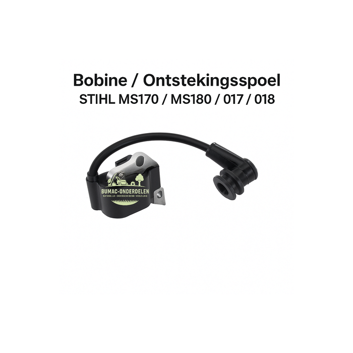 Stihl Bobine ontstekingsspoel compleet met bougiekabel en bevestigingspunten 8,4 x 5,6 mm voor Stihl MS170, MS180, MS180C-B, 017 en 018 kettingzagen, motoronderdeel, motorzaag