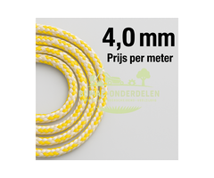 Starterkoord Versterkt 4,0 mm, Per Meter Verkoop, 16-voudig Polyamide Gevlochten Starttouw voor Repeteerstarter en Handstarter Onderdeel