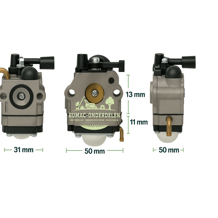 Robin (Subaru) Complete carburateur voor Robin NB4300 en NB411 bosmaaiers – toepasbaar op Dolmar en Makita EC04 bosmaaiers, Robin draagbare waterpompen en generatoren, motoronderdeel met primer