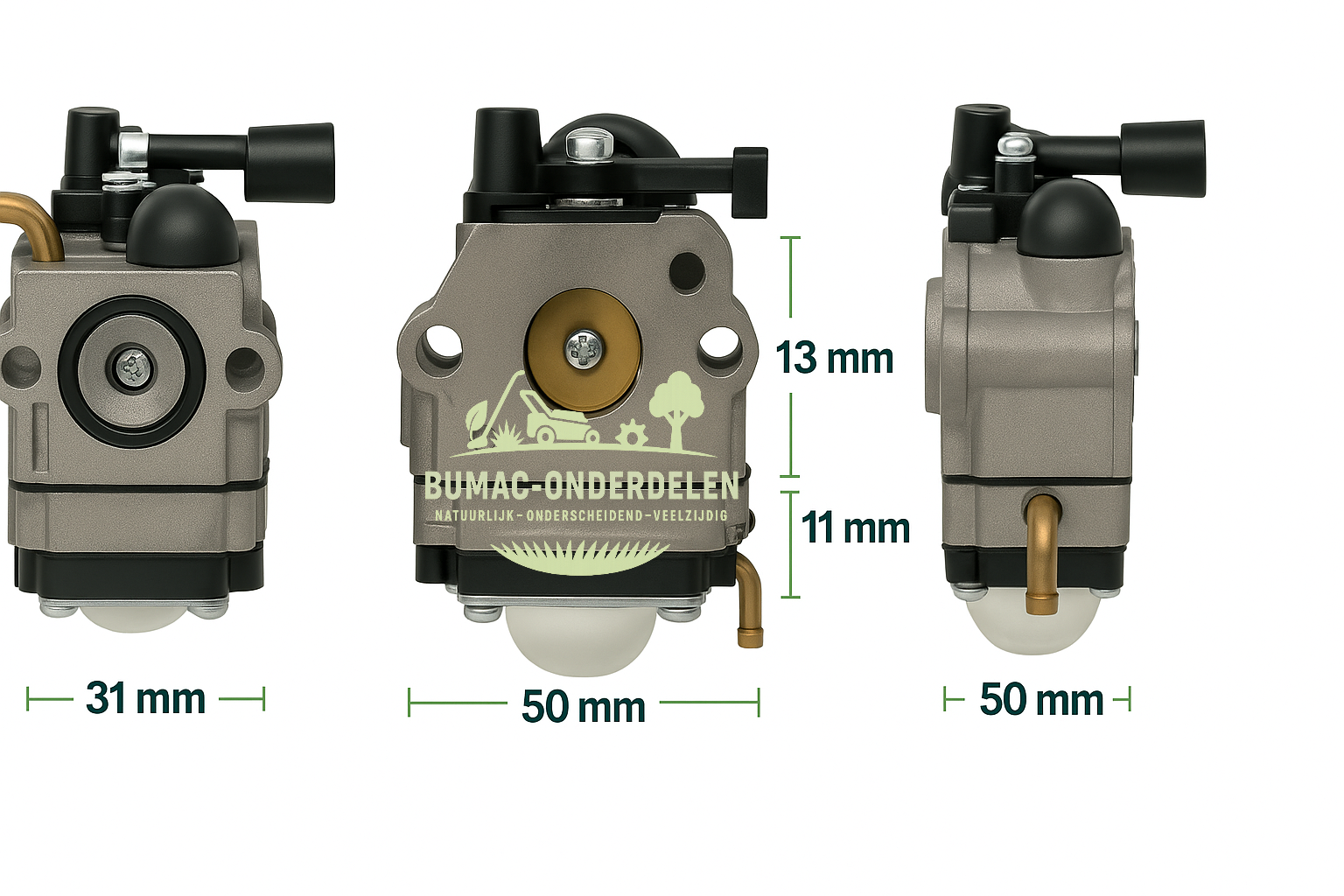 Robin (Subaru) Complete carburateur voor Robin NB4300 en NB411 bosmaaiers – toepasbaar op Dolmar en Makita EC04 bosmaaiers, Robin draagbare waterpompen en generatoren, motoronderdeel met primer