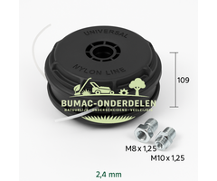 Universele Maaikop Tap-N-Go 109 mm Nylon – Met Adapters M8 & M10