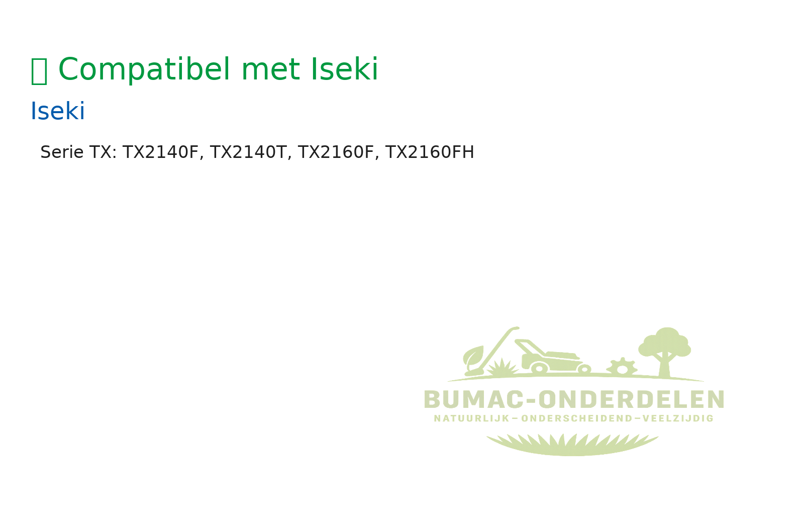 Premium luchtfilter motoronderdeel met afdichting, geschikt voor Kubota B1500 – B1600 – B4200 – B4200D – B6001 – B7000 – B7001 – B7100, F2000 – F2100 – F2400, L175 – L185 – L225 – L245 – L2000 – L2350, en toepasbaar op Iseki TX2140F – TX2140T – TX2160F –