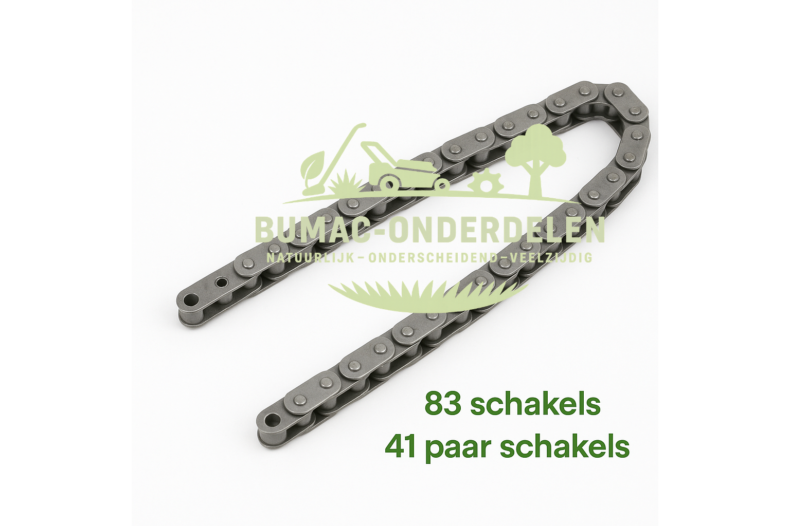 Stuurketting 83 schakels – ketting stuurinrichting / besturingsketting voor Stiga Park 320, 420, 520, 540, 620, 720, 740, Park Compact en Castelgarden 4135H, 4140H, 4155H, XK 140 HD; geschikt voor Mountfield frontmaaiers, zitmaaier stuuronderdeel