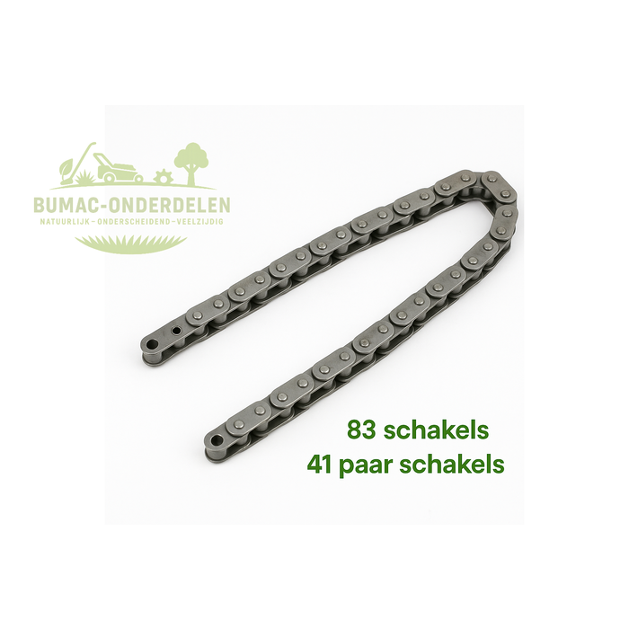 Stuurketting 83 schakels – ketting stuurinrichting / besturingsketting voor Stiga Park 320, 420, 520, 540, 620, 720, 740, Park Compact en Castelgarden 4135H, 4140H, 4155H, XK 140 HD; geschikt voor Mountfield frontmaaiers, zitmaaier stuuronderdeel
