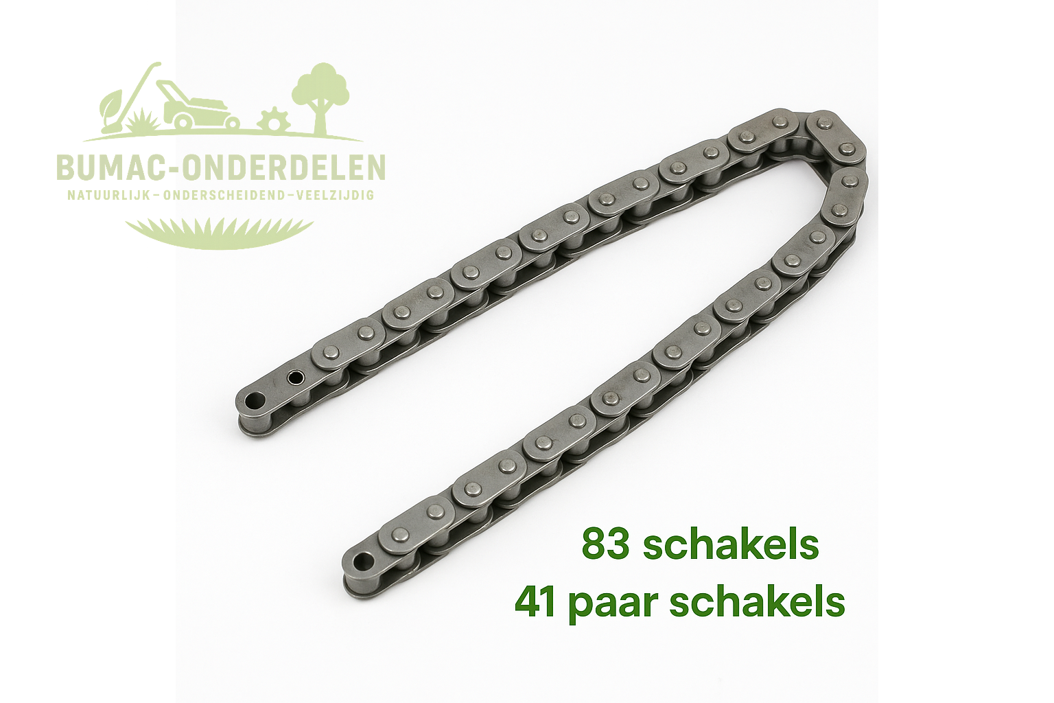 Stuurketting 83 schakels – ketting stuurinrichting / besturingsketting voor Stiga Park 320, 420, 520, 540, 620, 720, 740, Park Compact en Castelgarden 4135H, 4140H, 4155H, XK 140 HD; geschikt voor Mountfield frontmaaiers, zitmaaier stuuronderdeel