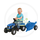Rolly Toys rollyKid New Holland T7040 traptractor met aanhanger, stoere kindertractor met kettingaandrijving, verstelbare trappers en opklapbare motorkap, stevig speelgoed voor kinderen vanaf 2,5 jaar, onderdeel