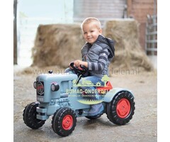 BIG Kindertractor Eicher Diesel ED16, traptractor speelgoed vanaf 3 jaar, verstelbare zitting, stevig onderdeel