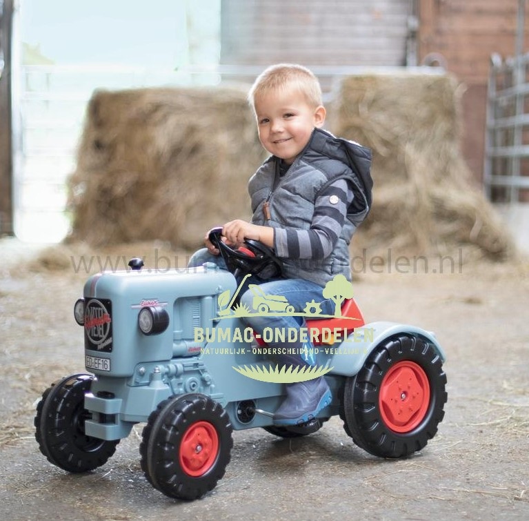 BIG Traptrekker Eicher Diesel ED16, kindertraptractor met kettingaandrijving en verstelbare zitting in 3 standen, draagvermogen tot 50 kg, speelgoed tractor voor kinderen vanaf 3 jaar, onderdeel