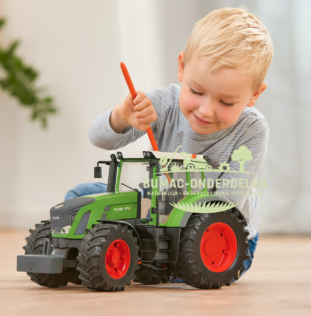 Bruder Fendt 936 Vario tractor speelgoed, schaal 1:16 met openende motorkap, stuurfunctie via schuifdak, verstelbare trekhaak en afneembaar frontgewicht, Bruder speelgoed onderdeel