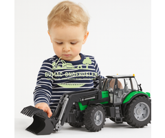 Bruder Deutz Agrotron X720 tractor met voorlader, speelgoed schaal 1:16
