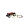 Sleutelhanger Massey Ferguson MF135 tractor miniatuur, Universal Hobbies detailgetrouw model, stevig metalen sleutelhouder voor fans en kinderen vanaf 3 jaar, onderdeel