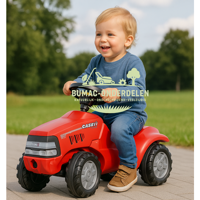 Rolly Toys rollyMinitrac Case Puma 165 CVX tractor, stevige looptractor met claxon, fluisterbanden en motorkap-opbergruimte, trap- en duwvoertuig vanaf 2 jaar, speelgoed onderdeel