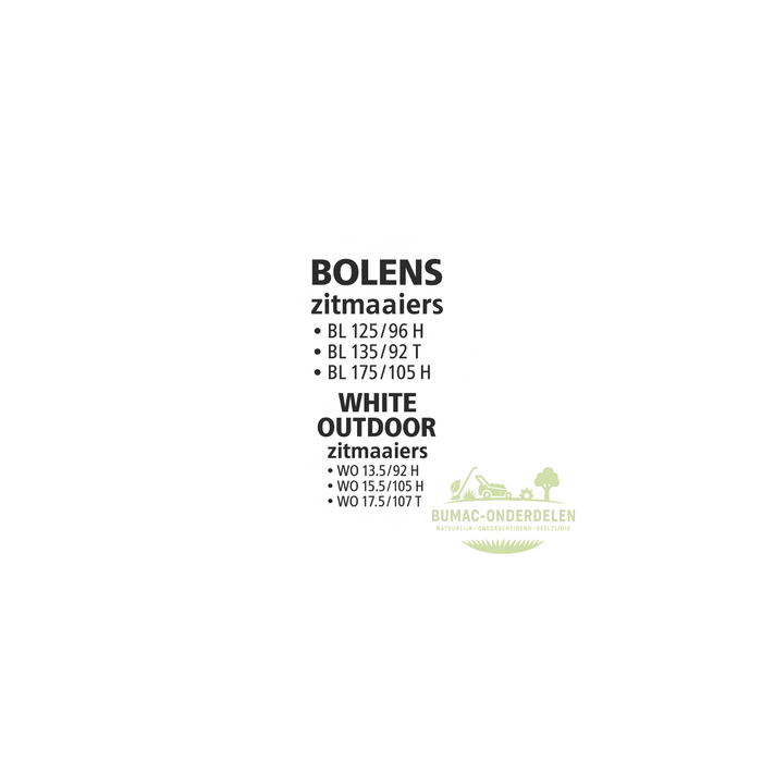 Veerring / borgveer / sluitring 5/16” onderdeel voor MTD GL 12.5-76T, GL 13.5-92 H/T, GL 15.5-105 H, Yard-Man AE 5155, HE 5160 K, HN 5180 K, Wolf-Garten A 92.130 H/T, A 107.170 H, Bolens BL 125/96 H, BL 175/105 H en White Outdoor WO 13.5/92 H, WO 17.5/107