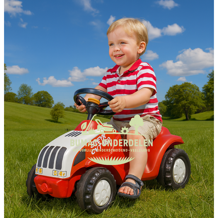 Rolly Toys rollyMinitrac Steyr 4115 Multi, looptractor speelgoed, Steyr CVT 150 kindertractor, traptractor met claxon, opbergruimte en fluisterbanden, onderdeel