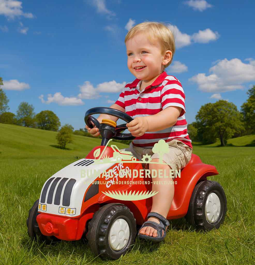 Rolly Toys rollyMinitrac Steyr 4115 Multi, looptractor speelgoed, Steyr CVT 150 kindertractor, traptractor met claxon, opbergruimte en fluisterbanden, onderdeel