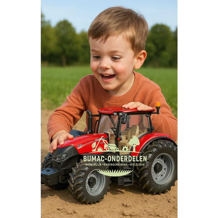 Bruder Case IH Optum 300 CVX speelgoed tractor schaal 1:16, tractor met cabine, stuurbare vooras, motorkap die open kan, afneembare wielen en achterkoppeling, onderdeel