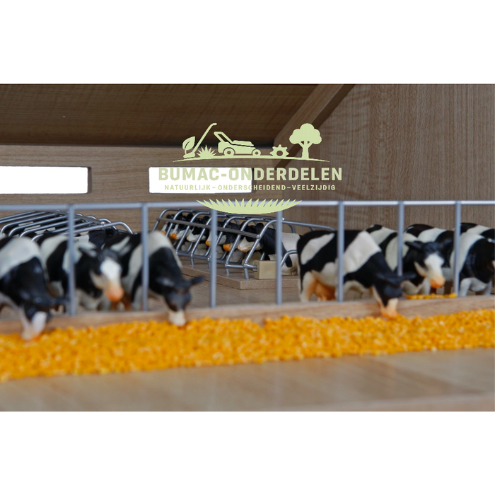 Kids Globe Koeien zwart/wit set 12 stuks liggend en staand schaal 1:32 voor speelgoed boerderij, stal en landbouwspeelgoed, realistisch onderdeel Kids Globe Farming