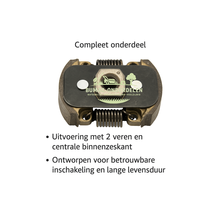 Echo 2-schoens centrifugaalkoppeling compleet (clutch assembly, koppelingseenheid) voor Echo kettingzagen CS-251, CS-260, CS-300, CS-310, CS-352, CS-370, CS-400, CS-420, CS-440, CS-450, CS-510, CS-520 en Shindaiwa kettingzagen CS260T, CS2600, CS2600TES, CS360T