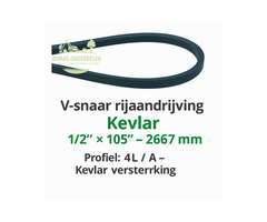Kevlar V-snaar Rijaandrijving voor John Deere STX30, STX38, STX46, Sabre Europro & Honda H2013 zitmaaiers, onderdeel
