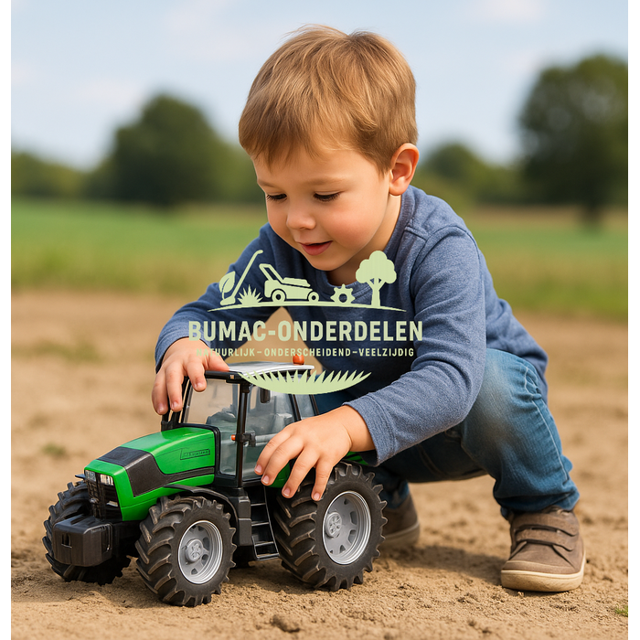 Bruder Deutz Agrotron X720 speelgoed tractor schaal 1:16, met deuren die open kunnen, afneembaar frontgewicht, pendelvooras, trekhaak en stuurfunctie via cabinedak, Bruder tractor speelgoed, onderdeel