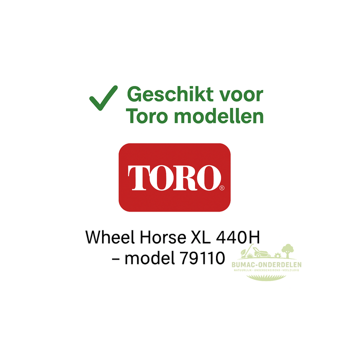 Toro Originele maaidekriem geschikt voor Toro Wheel Horse XL 440H zitmaaier met 44 inch zij-uitworp maaidek, premium OEM aandrijfriem voor de messen, origineel onderdeel