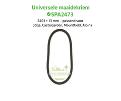 Universeel Universele maaidekriem 2491 mm SPA2473 voor Stiga Park 95/105, Castelgarden PTX, Mountfield 1538, Alpina zitmaaiers – onderdeel