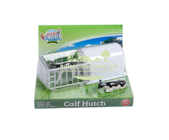 Kids Globe kalverhut met 2 kalfjes 1:32 speelgoed onderdeel