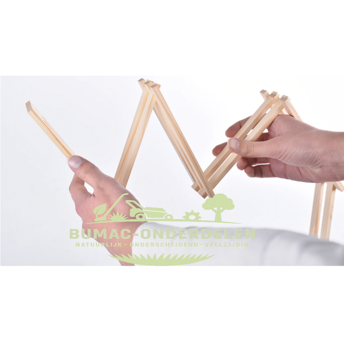 Kids Globe houten omheining hek 1:24 schaal, 156 cm lang, speelgoed hekwerk voor paardenstal, manege, dierenverblijf en boerderij speelset, uitbreidingsonderdeel Kids Globe Farming