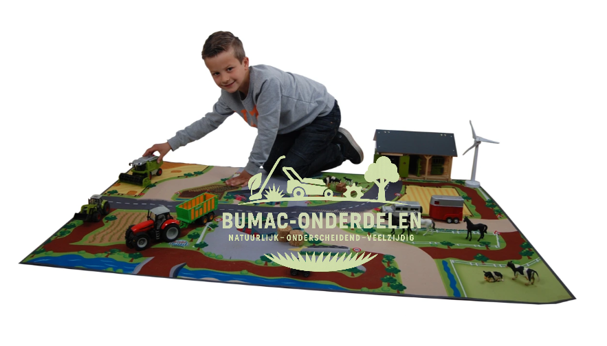Kids Globe speelkleed boerderij XXL 100x150 cm, groot speelkleed met boerderijprint, speelgoed onderdeel voor Kids Globe Farming speelgoed, Bruder en Schleich boerderij accessoires