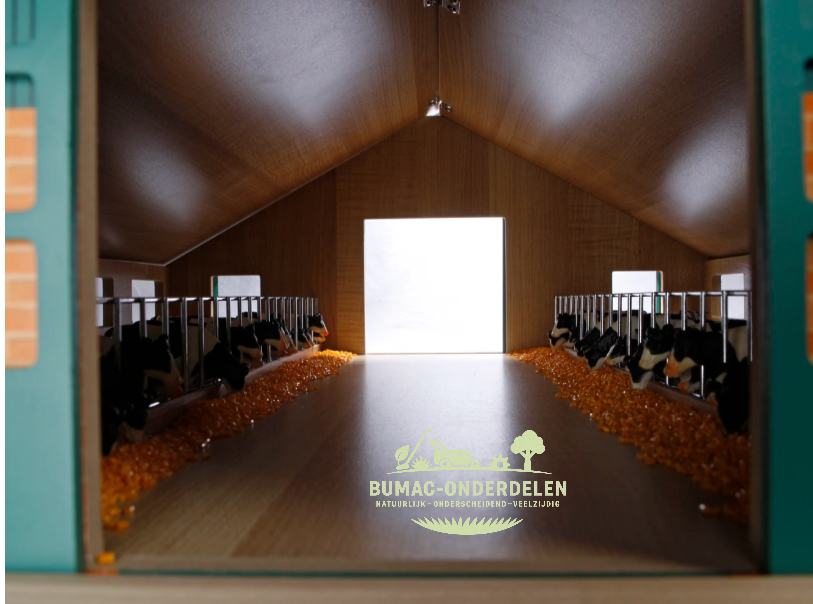 Kids Globe loopstal schaal 1:32, Grote Boerderij Speelset Schuur 73x60x26cm voor Koeien, Kalfjes, Tractoren en Accessoires, boerderij speelgoed onderdeel