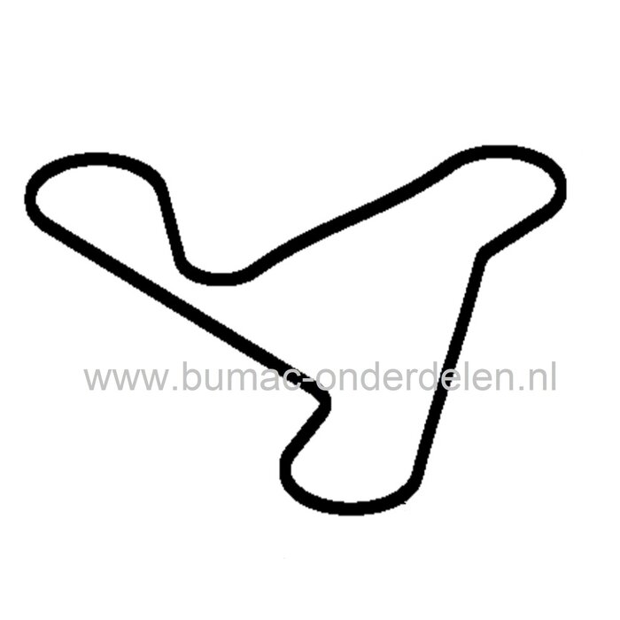 V-snaar 13×2350 mm voor aandrijving van maaidek (102 cm / 40″) bij Yard-Pro Y1242C, Wizard WZ1240A, Jonsered LT2316 / LT2317, Husqvarna CTH140 / CT131 en McCulloch M125-97RB zitmaaiers – AYP maaidek met dubbel geleidepoelie – onderdeel