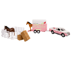 Kids Globe Paarden transportset met auto en paardentrailer, speelgoed onderdeel