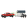 Bruder Pickup met paardenaanhanger en 1 paard – RAM 2500 Power Wagon speelgoedset in schaal 1:16 – stoere terreinwagen met trailer voor realistisch boerderijspel – Bruder speelgoed onderdeel