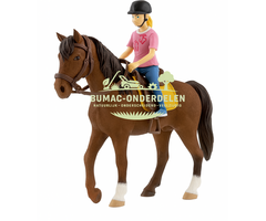 Bullyland Ruitermeisje Emily speelgoed figuur, realistisch ruiteronderdeel