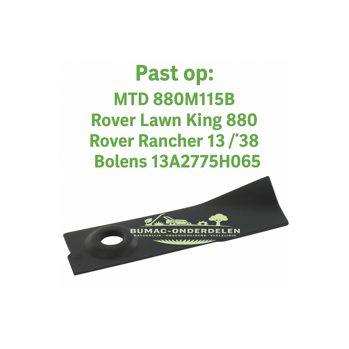 Mestip-set 152 mm voor MTD / Rover / Bolens maaidekken 515 mm – snijtip-set met bouten en moeren