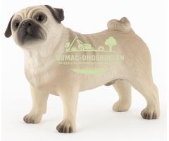 Bullyland Mopshond Percy speelgoed hond, realistisch hondenonderdeel