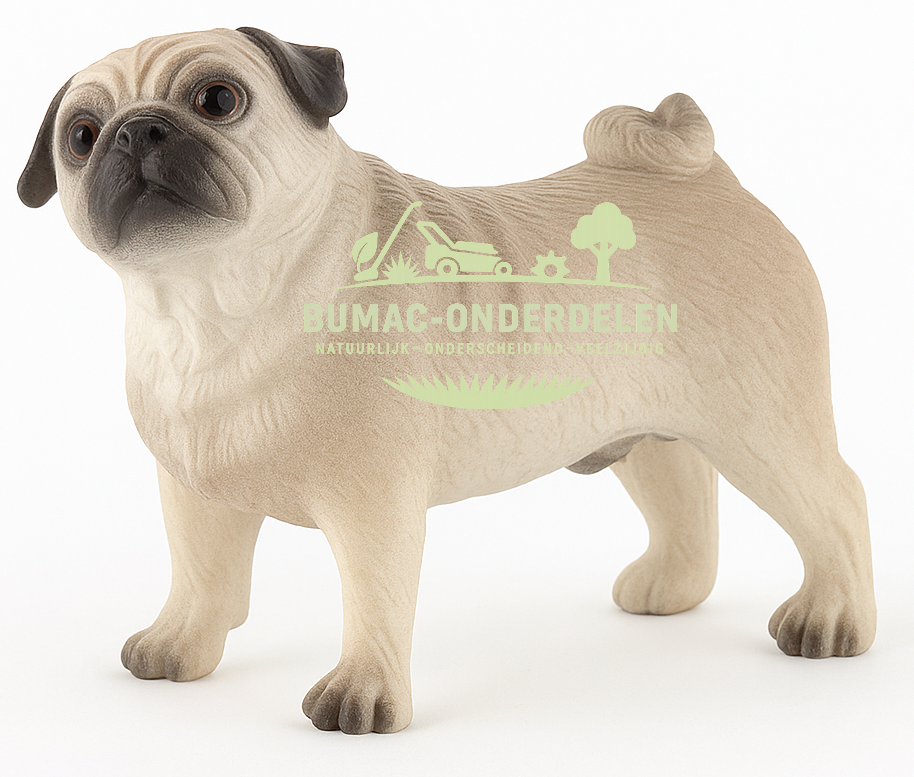 Bullyland Mopshond Percy speelgoed hond, realistisch PVC-vrij hondenonderdeel 5 cm