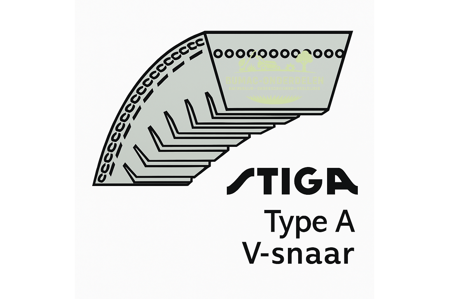 V-snaar 13×1000 Li voor Stiga Park zitmaaiers – motor naar tussenas aandrijving – onderdeel voor Park 10 t/m 18 HST Classic Pro Royal Senator President 2002 HST