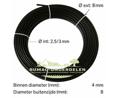 Universele buitenkabel Ø8 mm zwart rol 50 m, kunststof kabelmantel onderdeel