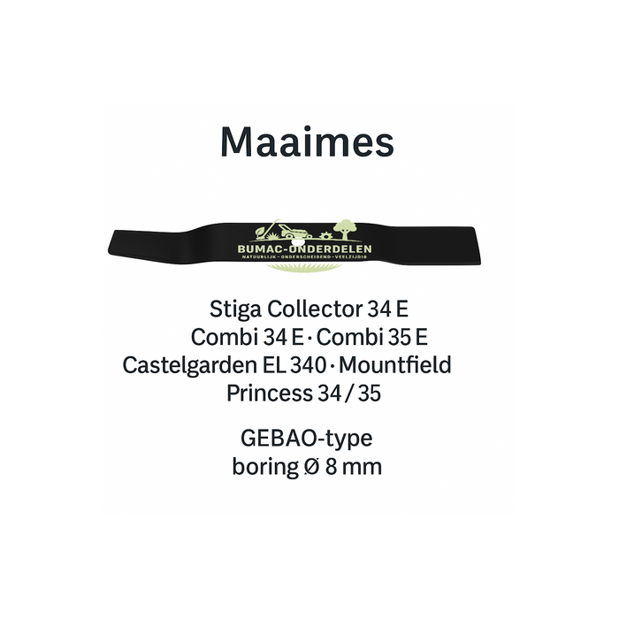 Stiga Maaimes onderdeel 320 mm (Ø 8 mm boring) – passend voor Stiga Collector 34E / Combi 34E / 35E