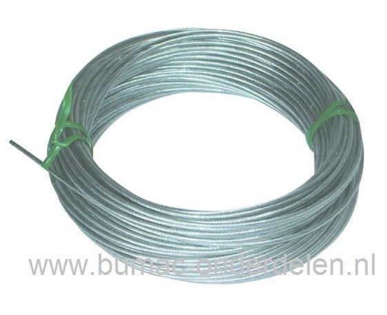 Universele soepele kabel 3,0 mm, 19 draden – per meter – flexibel kabelonderdeel voor tuin- en parkmachines