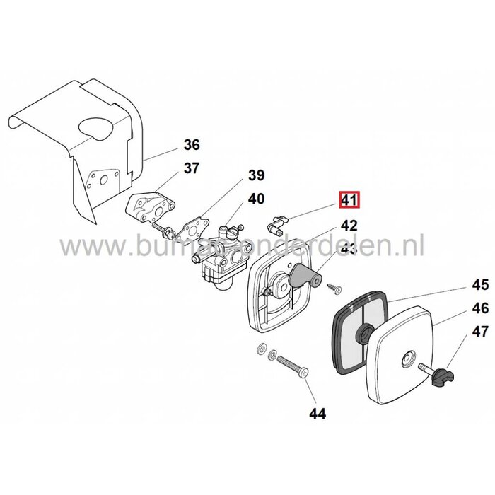 Chokehendel CASTELGARDEN Bladblazers, oa SBL260H en XBL260H, Stiga - Mountfield - Alpina - Castel Garden