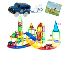 Gladi Tiles racebaan 70-delig, magnetisch speelgoed