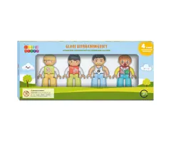 Gladi Tiles uitbreidingsset 4 magnetische poppetjes, realistisch speelgoedonderdeel