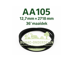 Zeskantsnaar voor zitmaaier messen­aandrijving onderdeel