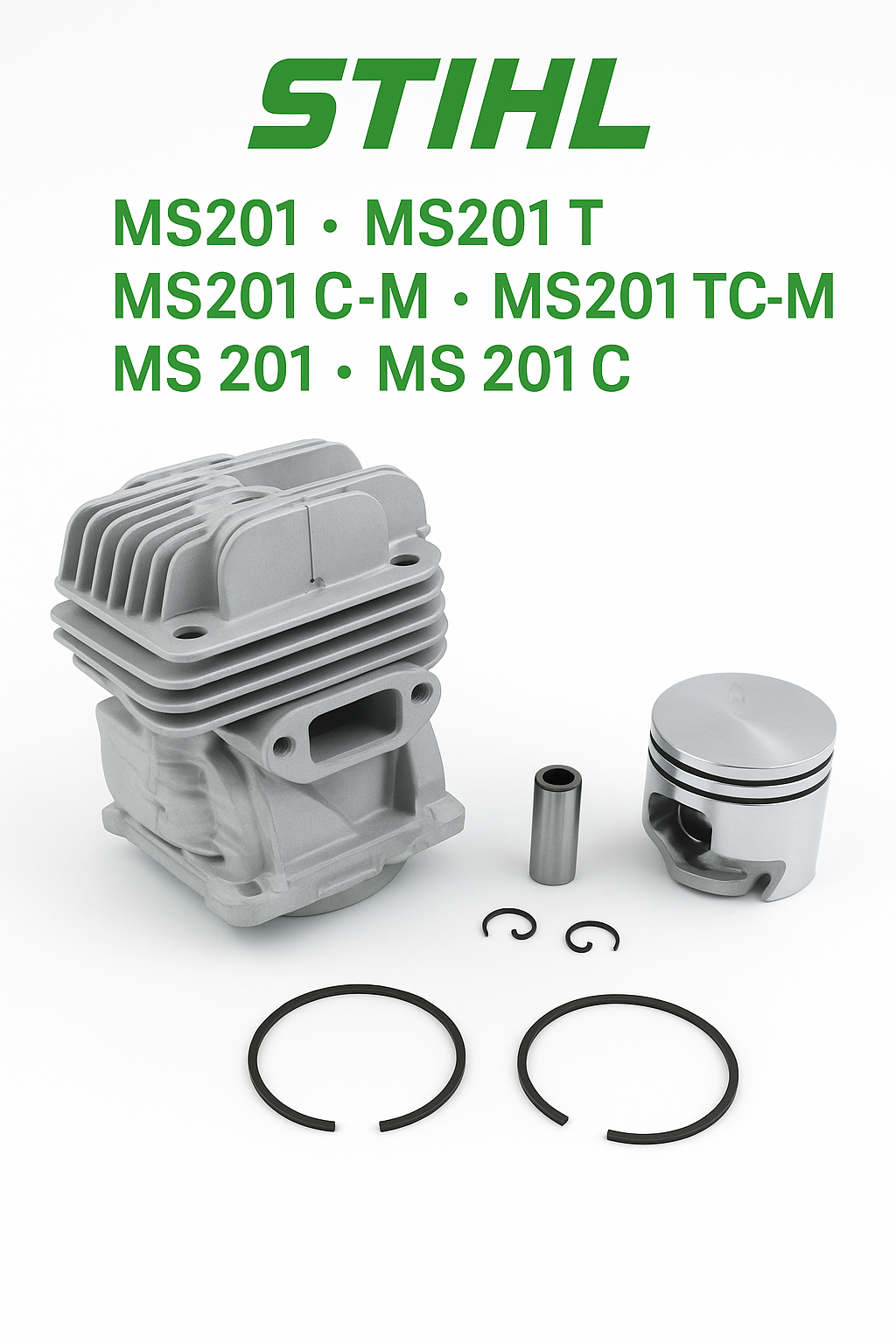 Originele complete cilinderset onderdeel voor Stihl MS201, MS201 T, MS201 C-M en MS201 TC-M kettingzagen