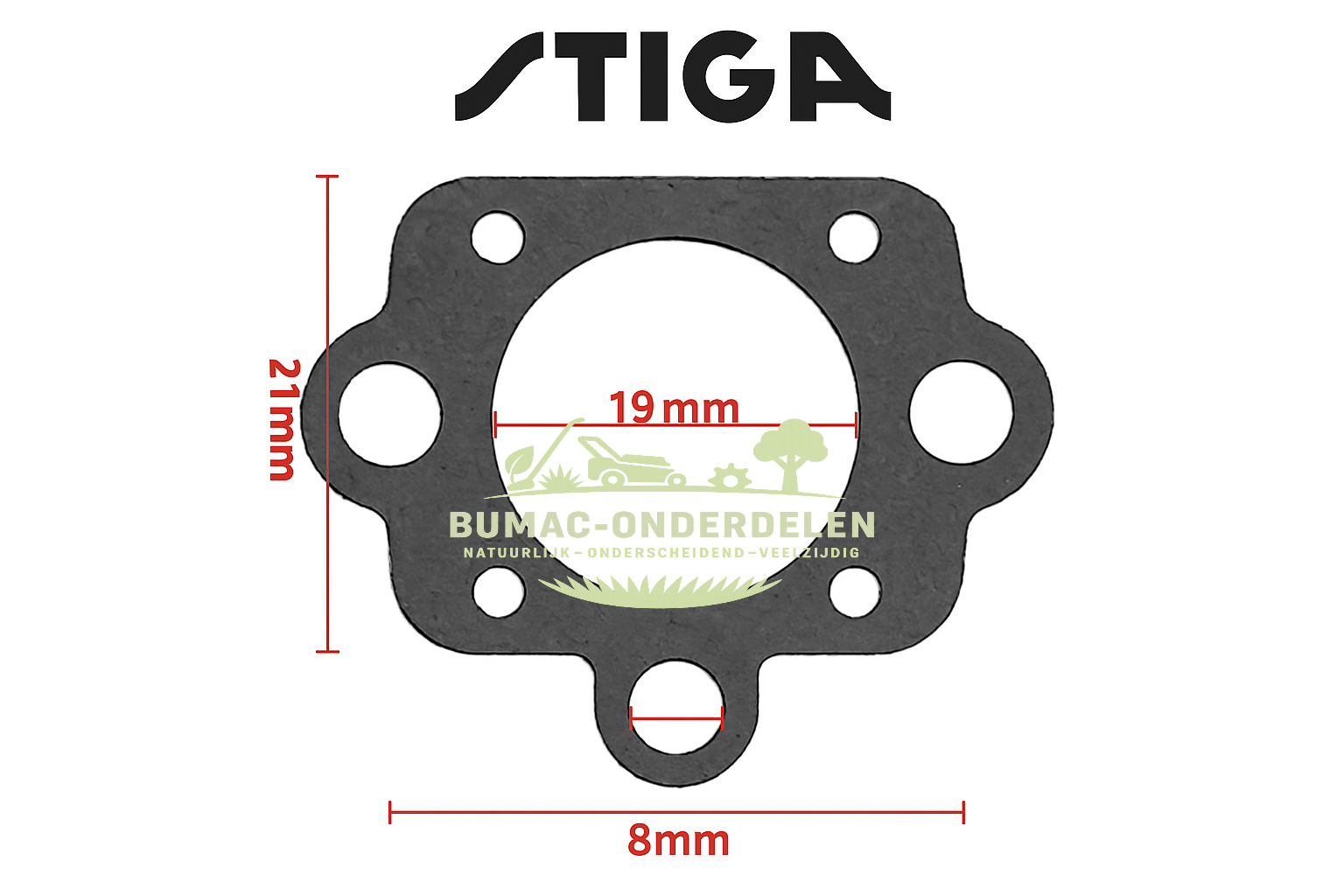 Stiga pakking onderdeel voor carburateur van tuin- en parkmachines, technisch passend