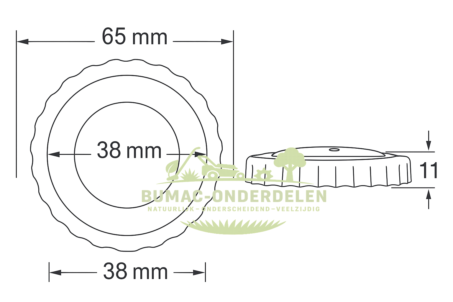 Seven tankdop met ventilatie voor metalen brandstoftank onderdeel
