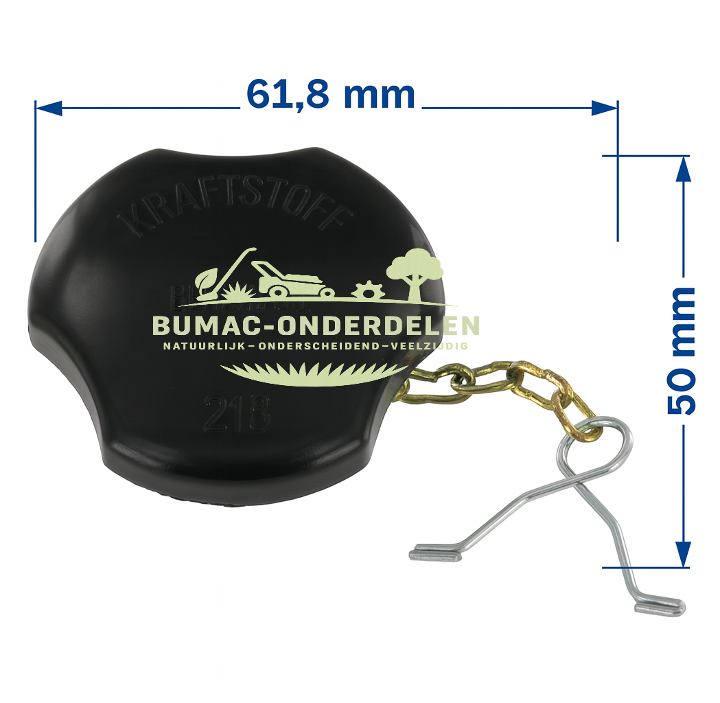 Gopart brandstofdop 61,8 mm kunststof zwart onderdeel voor Stihl machines